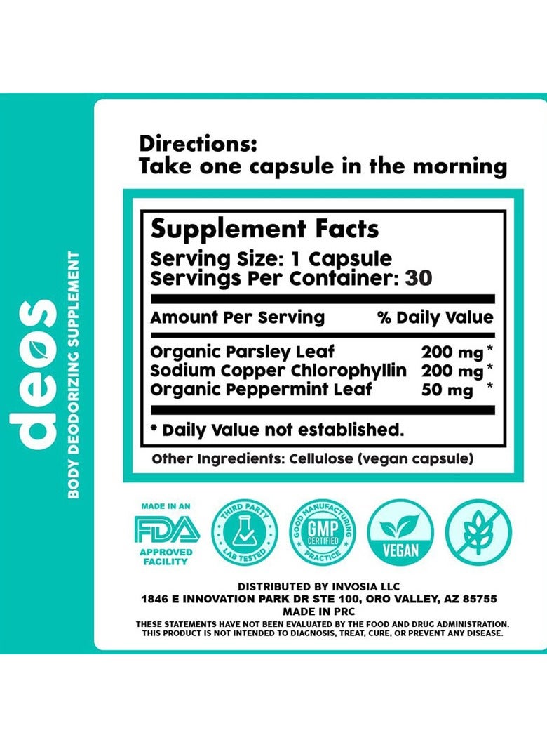 DEOS Chlorophyll Capsules，Body Magic Capsules30 CAPS - Image 3