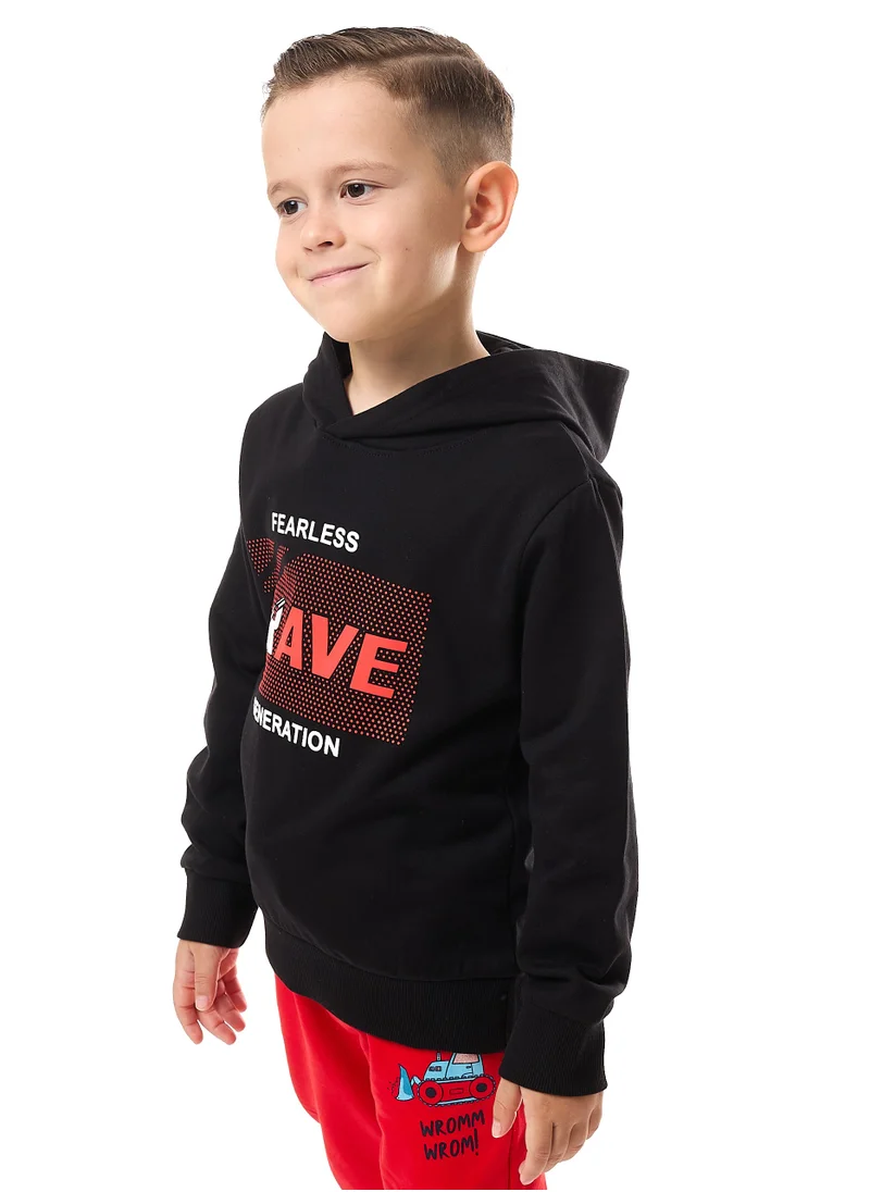 victor and jane Boys' Hoodie (2 - 8yrs) Black