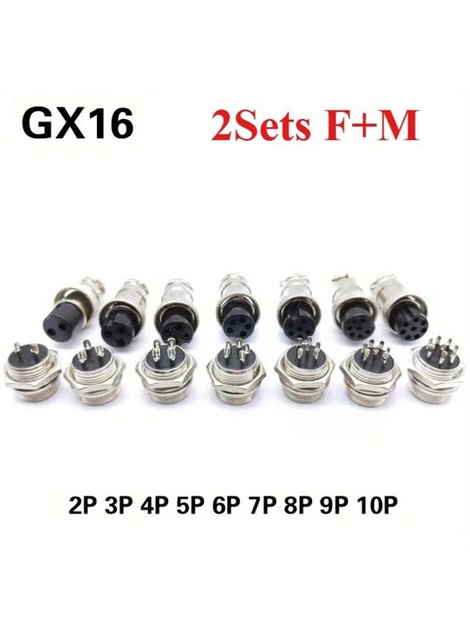 GX16 موصل الطيران 5P 2 مجموعة ذكر وأنثى قطر 16 ملم - Image 2