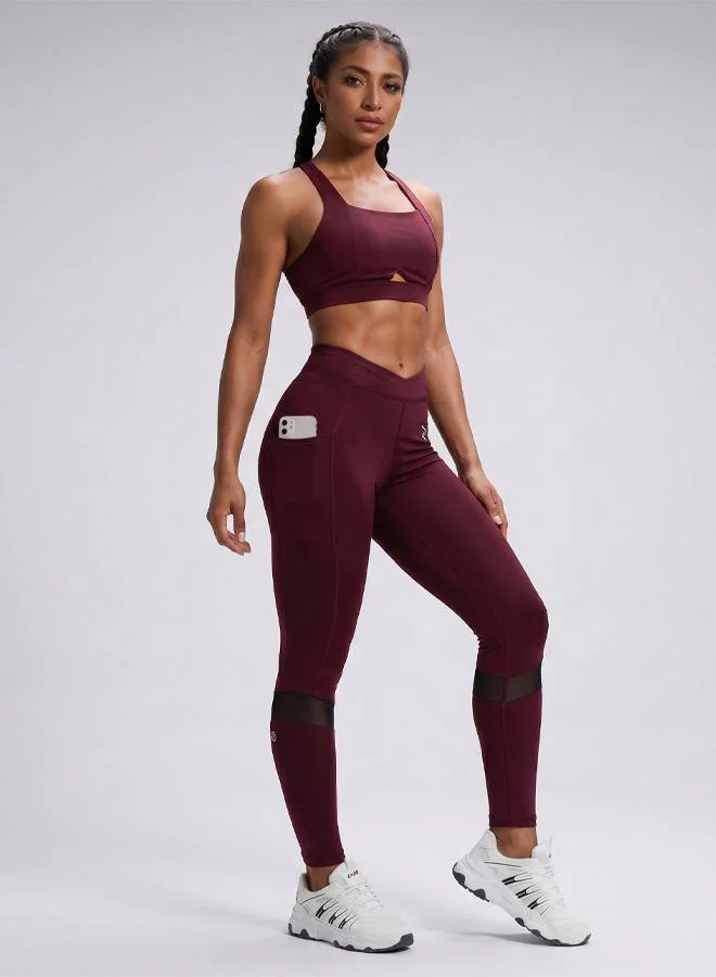 Women's Crisscross Hourglass Leggings with Pockets
