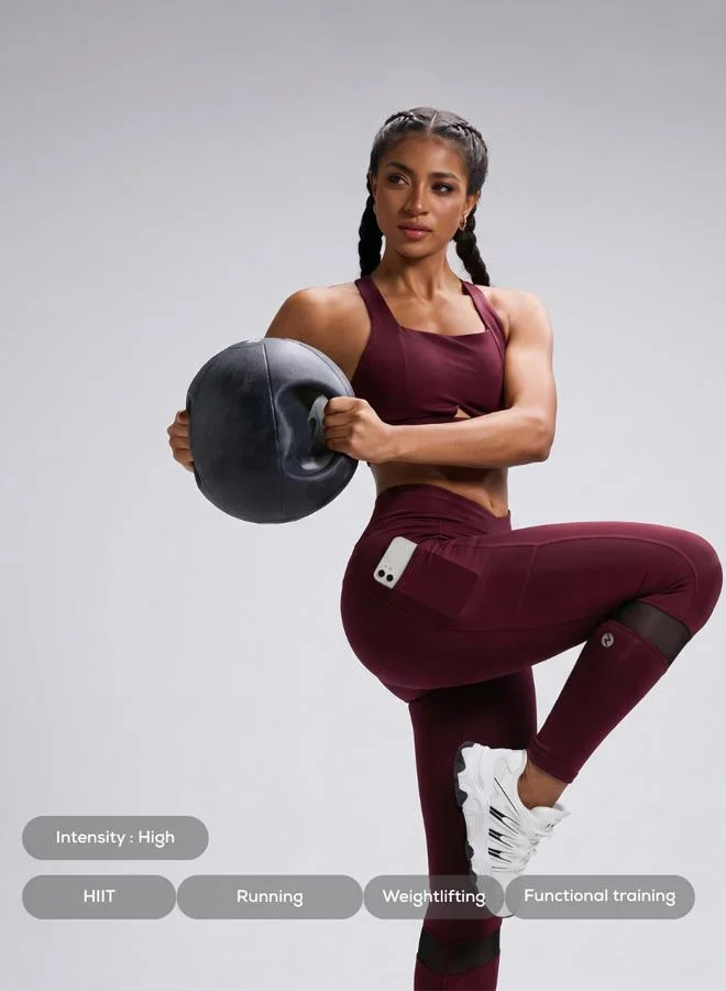 Zaecy  Women's Crisscross Hourglass Leggings with Pockets for Women | Best Price UAE