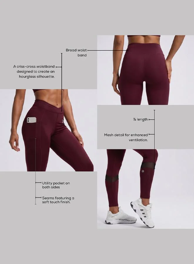 Zaecy  Women's Crisscross Hourglass Leggings with Pockets for Women | Best Price UAE