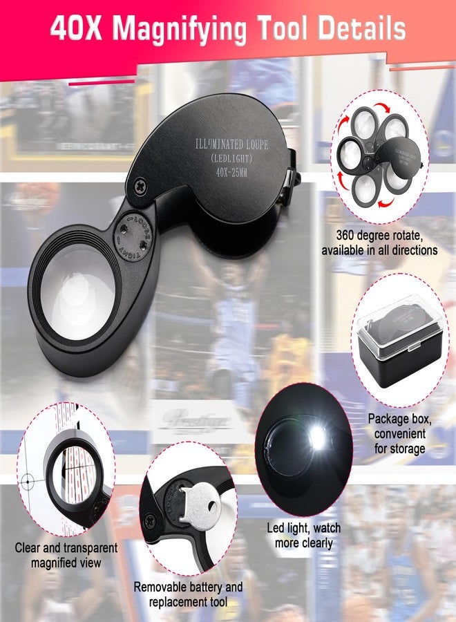 Luxiv Card Grading Centering Tool Kit, Card Center Tool with 30X Magnifying Implement, 2 Pcs Clean Cloth, Centering Guide Center Equipment (Rounded Corner) - Image 4