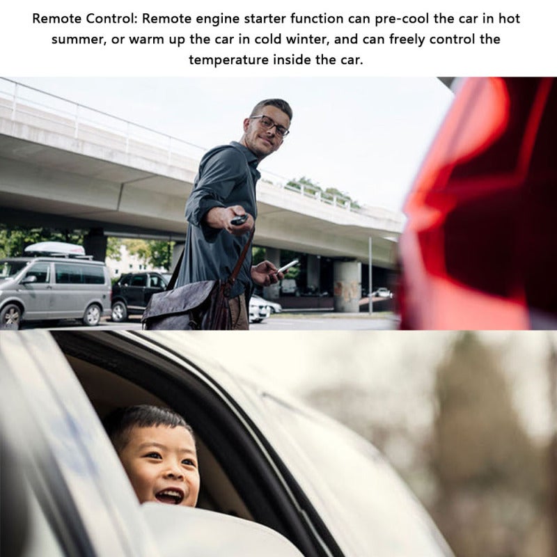 Car Remote Starter: Black, FSK Technology, Remote Temperature Control - Vibration Alarm, PKE Keyless Entry for Car Owners Daily Use & Seasonal Climate Adjustment - Image 4