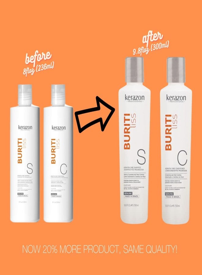 Kerazon Professional شامبو وبلسم كيراتين للعناية بالشعر خالي من الكبريتات ومضاد للتجاعيد وآمن للألوان - حزمة مزدوجة. مستورد. مظهر جديد وتغليف جديد!! - Image 4