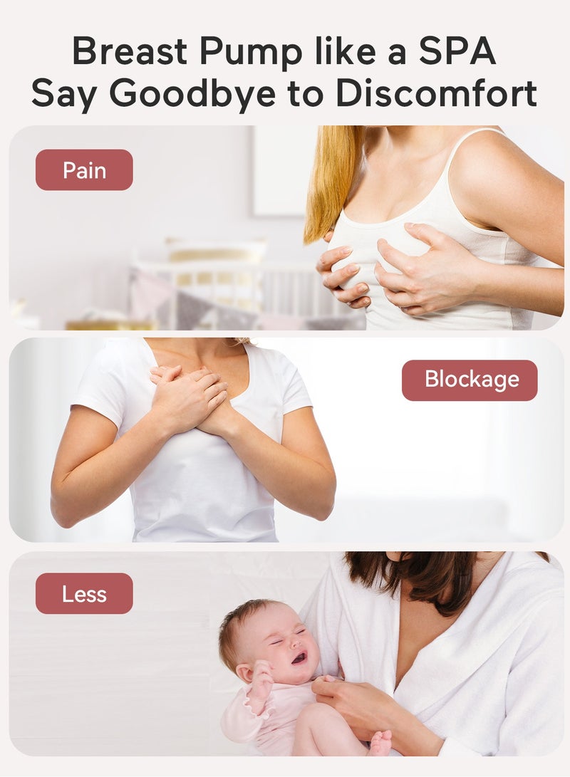 مضخة  كهربائية يمكن ارتداؤها بدون استخدام اليدين، شاشة LCD بوضعين و9 مستويات، 24 مم - Image 2