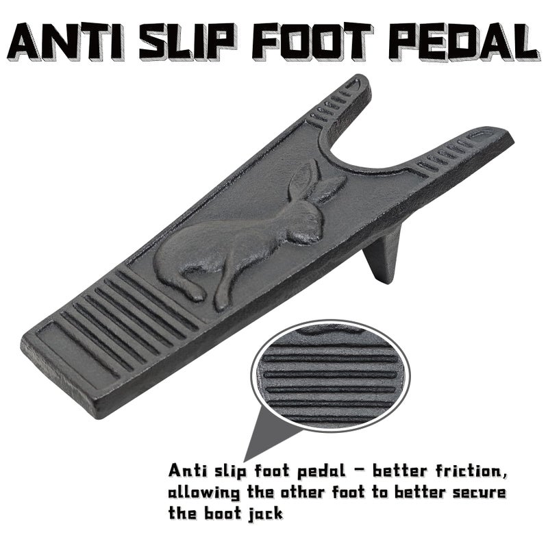 Earl Diamond - Boot Jack Cowboy Boot Remover - Extra Grip Heavy Duty Boot Puller/Shoe Helper for Cowboy Boots, Work Boots & Outdoor Muck Shoes - (10 â…" L) - Image 3