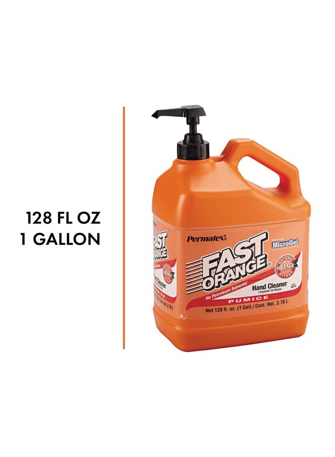 Permatex 25219 Fast Orange Pumice Lotion Hand Cleaners, Citrus, Bottle with Pump, 1 gal, 128 Fl Oz (Pack of 1) - Image 3