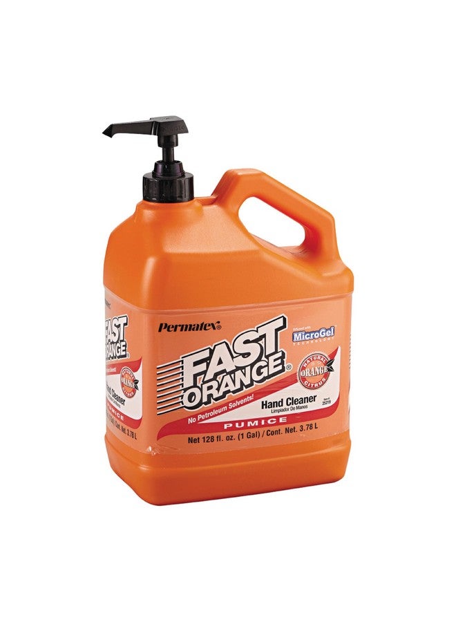Permatex 25219 Fast Orange Pumice Lotion Hand Cleaners, Citrus, Bottle with Pump, 1 gal, 128 Fl Oz (Pack of 1) - Image 1