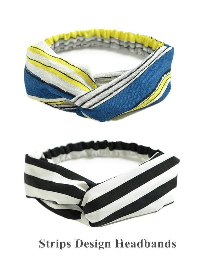 نيبمينينت طقم ربطات رأس ملتوية من 10 قطع متعدد الألوان 18x26سم - Image 2