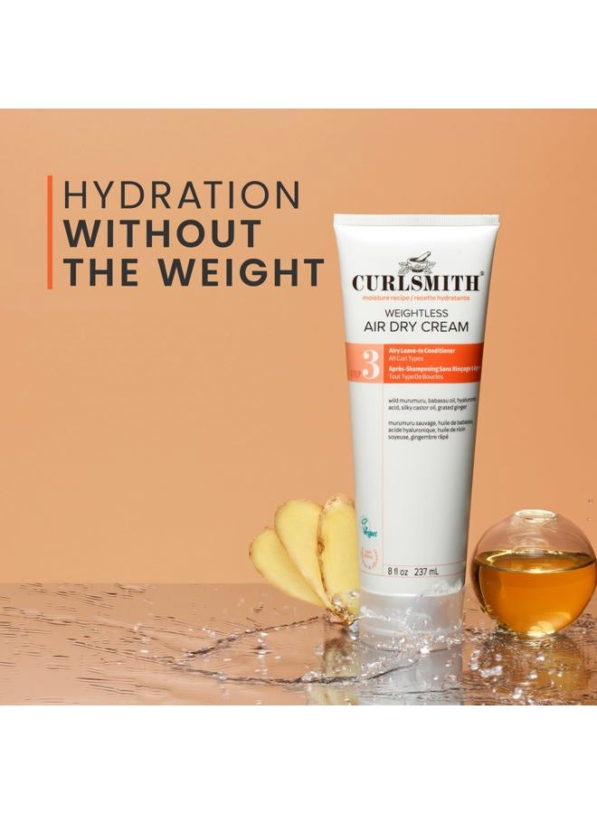 CURLSMITH Weightless Air Dry Cream - Vegan Leave-In Conditioner for Any Hair Type, Smooths Hair (8 fl oz) - Image 4
