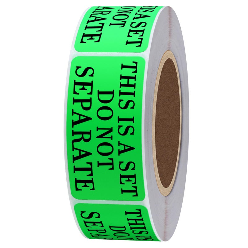 Hybsk 1" x 2" Fluorescence Green This is a Set Do Not Separate Labels, Quantity Discounts,Sold As Set Labels, Shipping Labels,Total 500 Per Roll (Fluorescence Green) - Image 3