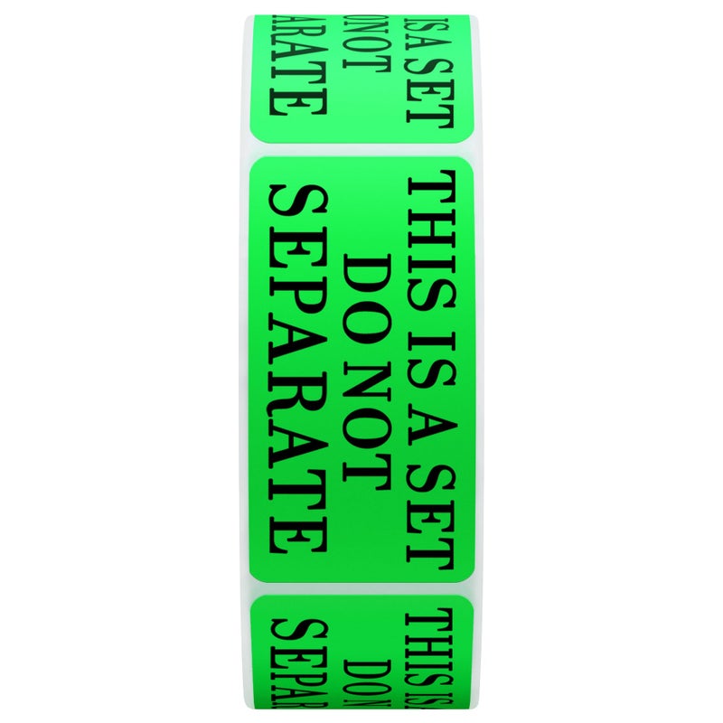 Hybsk 1" x 2" Fluorescence Green This is a Set Do Not Separate Labels, Quantity Discounts,Sold As Set Labels, Shipping Labels,Total 500 Per Roll (Fluorescence Green) - Image 2