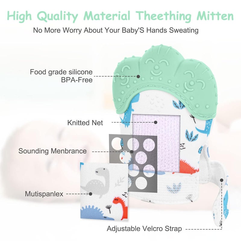 Vicloon زوج من قفازات السيليكون لتخفيف آلام التسنين للأطفال - Image 4