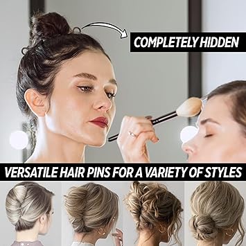 Good Hair Days Hair Pins Plastic Ushaped Magic Grip Hairpins Strong Durable Pins For Fine Thick Long Hair Hair Styling Accessories Set of 10 Tortoise Shell - Image 4