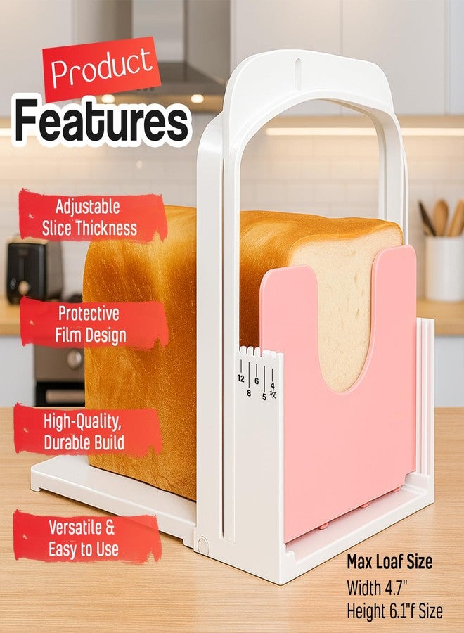 BD Prime Ventures Bread Slicer for Homemade Bread Featuring a Thickness Guide - 5 Adjustable Settings, Foldable & Wall-Mountable for Efficient Storage, Ideal for Toast & Cheese! - Image 3