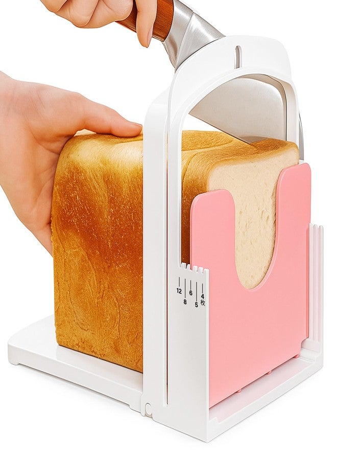 BD Prime Ventures Bread Slicer for Homemade Bread Featuring a Thickness Guide - 5 Adjustable Settings, Foldable & Wall-Mountable for Efficient Storage, Ideal for Toast & Cheese! - Image 1