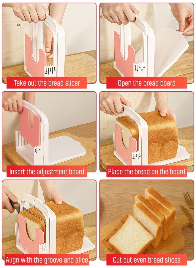 BD Prime Ventures Bread Slicer for Homemade Bread Featuring a Thickness Guide - 5 Adjustable Settings, Foldable & Wall-Mountable for Efficient Storage, Ideal for Toast & Cheese! - Image 5