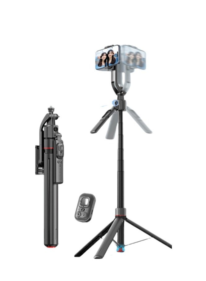 سمارتكس حامل ثلاثي القوائم فاخر TT07 مزود بخاصية تتبع الوجه التلقائي بتقنية الذكاء الاصطناعي، وحامل ثلاثي القوائم دوار 360 درجة مع جهاز تحكم عن بعد، مناسب للسفر، وإنشاء المحتوى، والتصوير الاحترافي، وتصوير الفعاليات. - Image 1