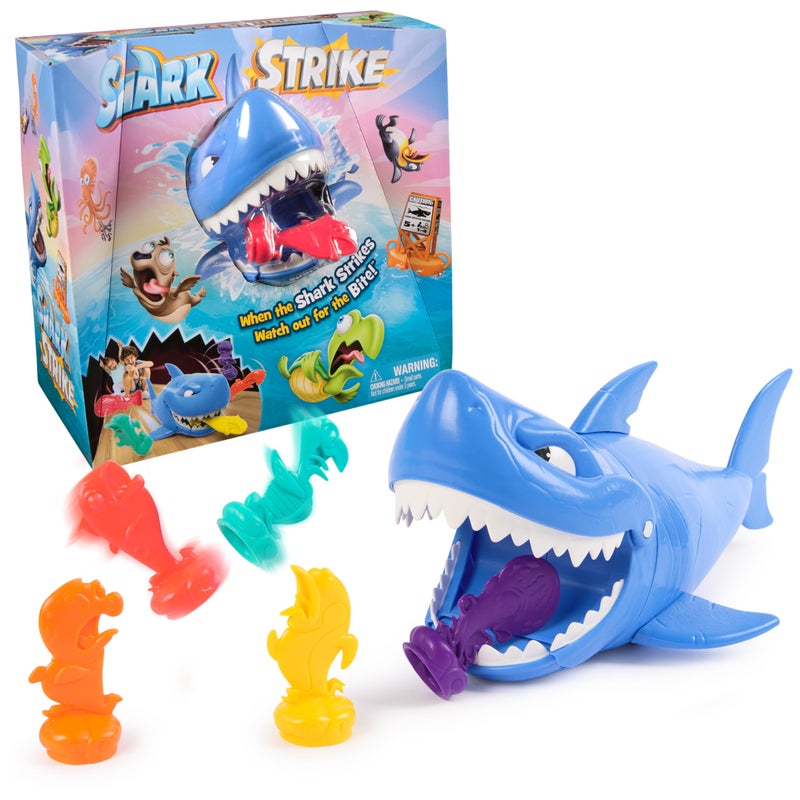 Spin Master Games, Shark Strike, Bowling Game with Wind-Up Jaw-Chomping Action, Easy Activity Toy for Preschoolers, Fun for Kids & Family, 2-4 Players, Easter Gift, Ages 5 & Up - Image 1