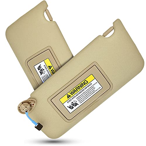Left Driver  Right Passenger Side Sun Visor for Honda Accord 2008 2009 2010 2011 2012 2013 2014 2015 2016 2017 Replacement Assembly 83280TA5A71ZA 83280TA5A51ZA Beige