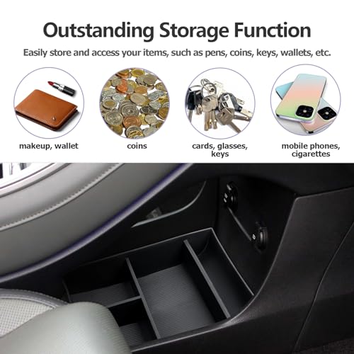 LUWU 2025 Palisade Organizer for 2020 2021 2022 2023 2024 2025 Hyundai Palisade SE/SEL/XRT/Limited/Calligraphy Center Console Organizer Under Armrest Organizer Insert Tray 2025 Palisade Accessories 2PCS - Image 4