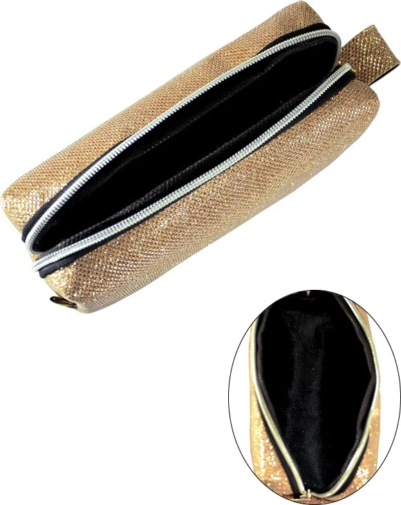 Yuga Makeup Bag Silvery Dark Beige