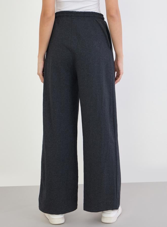 Styli Women Charcoal Wide Leg Joggers - Image 4