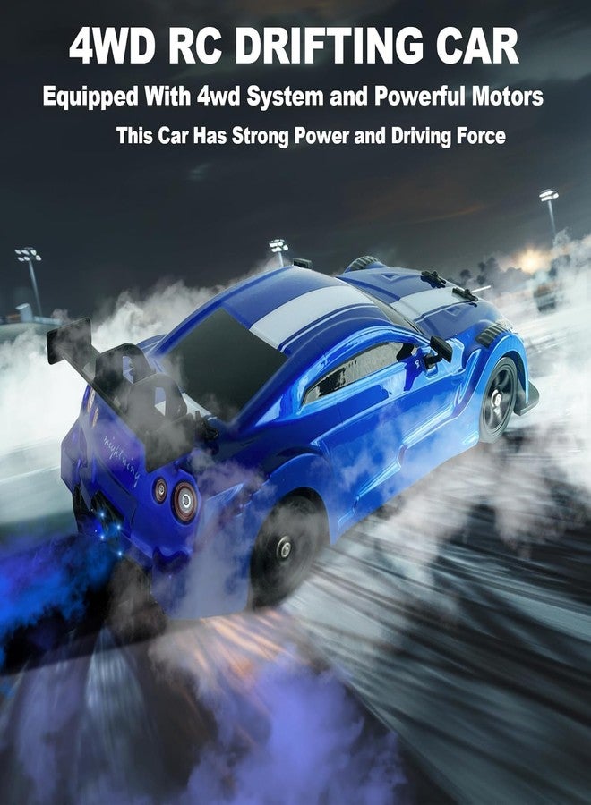 VIKINGS RC Drift Car 1/16 Scale 2.4GHz 4WD Remote Control Sport Racing On-Road Vehicle with LED Light, Batteries and Drift Tires, (Multicolor) Lg - Image 2