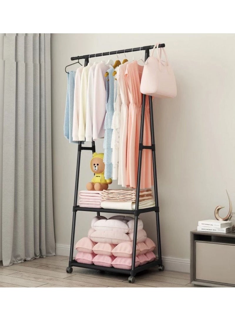 An organized metal clothes hanger and clothes holder with an innovative design  - Image 1