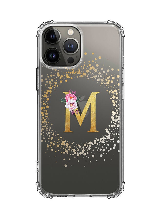 Stylizedd Monogram Design Classic Clear Cover for Apple iPhone 13 Pro Max Case Soft TPU Gel Thin Transparent Flexible Cover - M - Image 1