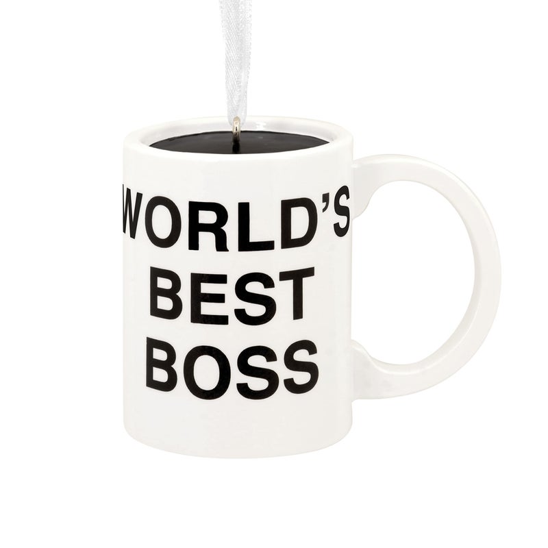 هولمارك Hallmark the Office Best Boss Boss Boss Coffee Mug Ornament (0002HCM9116) - Image 1
