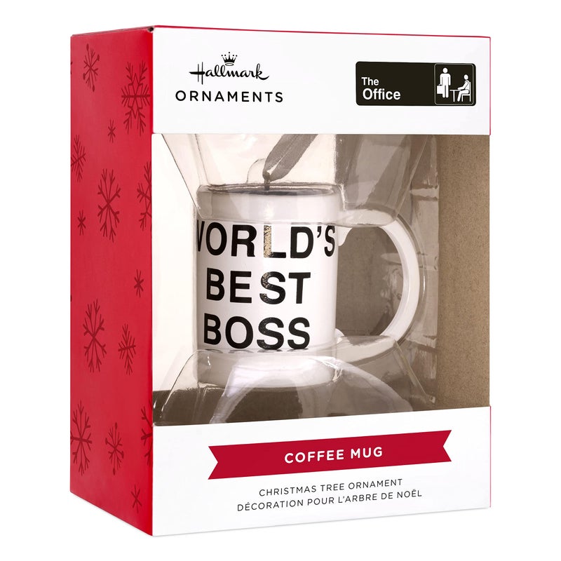 هولمارك Hallmark the Office Best Boss Boss Boss Coffee Mug Ornament (0002HCM9116) - Image 3