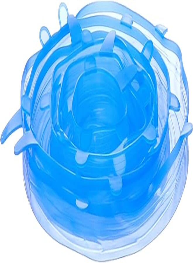 Black Bear Silicone stretch cover set 6pcs (7, 10, 12, 15, 17, 20cm) - clear