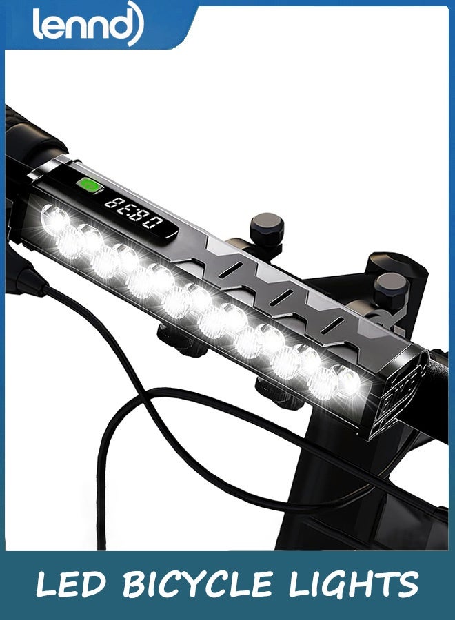 LENND 4800 Lumen Bike Lights, USB-C Rechargeable Bicycle Light, Super Bright Bike Lights for Night Riding, IP65 Waterproof Bicycle Headlight, for Commuters Adults and Children - Image 1