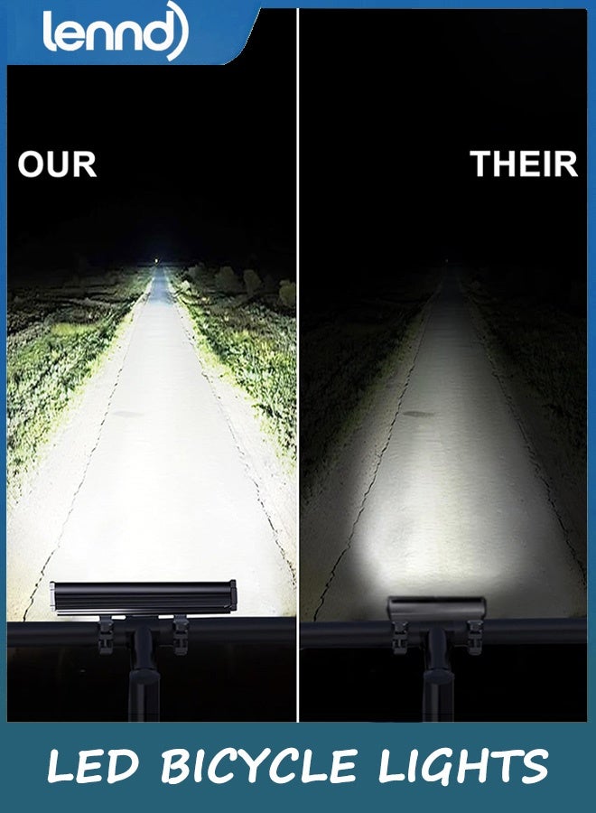 LENND 4800 Lumen Bike Lights, USB-C Rechargeable Bicycle Light, Super Bright Bike Lights for Night Riding, IP65 Waterproof Bicycle Headlight, for Commuters Adults and Children - Image 4