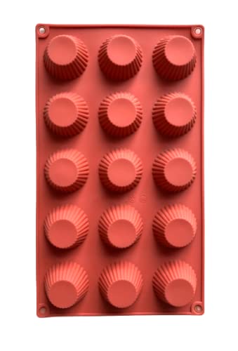 SHOAIB Mini Muffin Baking Mould 15-Cavity Muffins and Cupcakes Baking Tray Brownie Cupcake Mould (11x6.5inch) 1-piece Muffins and Cupcakes Mould - Image 4