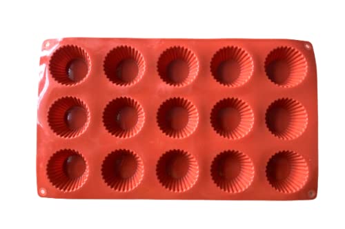 SHOAIB Mini Muffin Baking Mould 15-Cavity Muffins and Cupcakes Baking Tray Brownie Cupcake Mould (11x6.5inch) 1-piece Muffins and Cupcakes Mould - Image 5
