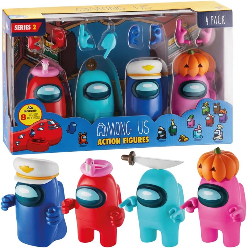 Among Us Series 2 Action Figures 4-Pack Figures and Accessories 11cm - Image 1