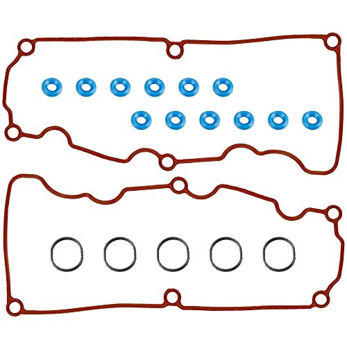 Wollvon Cylinder Valve Cover Gasket Set VS50529R MS96123 Compatible with Ford Explorer 4.0L 02-10 Ranger 4.0L Explorer Sport Trac 4.0L Land Rover LR3 4.0L Mazda B4000 4.0L Mercury Mountaineer 4.0L - Image 1