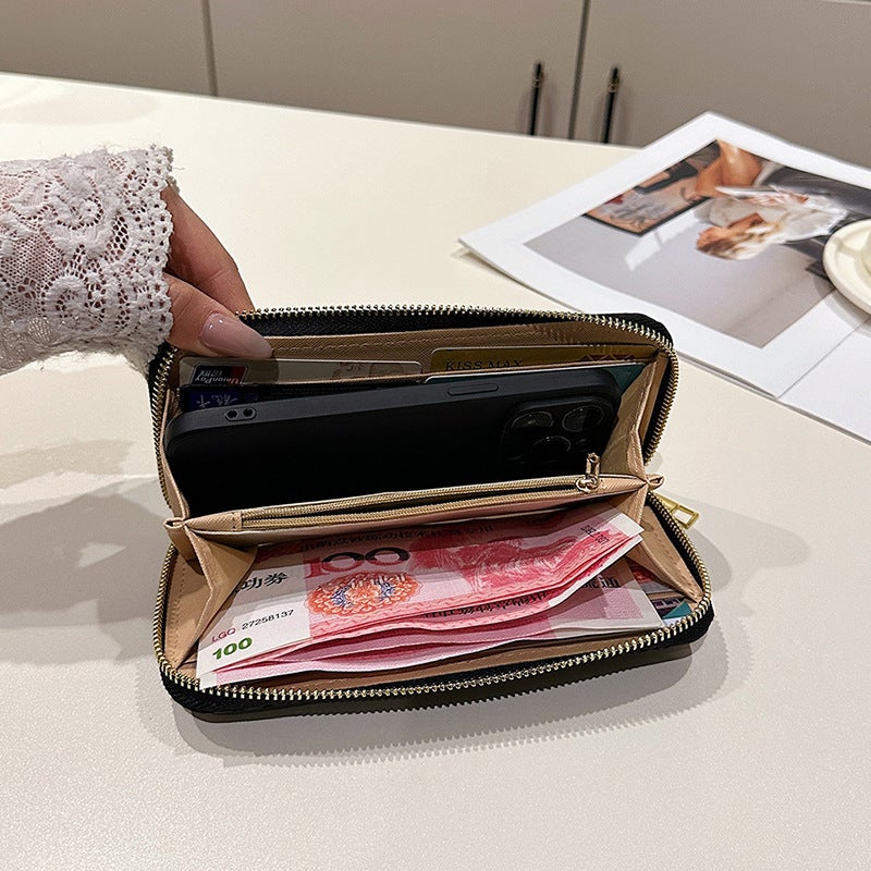 Multifunctional Solid Color PU Leather Wallet, RFID Blocking Design Portable Daily Storage Purse for Cards Cash Coin Business Use - Image 2