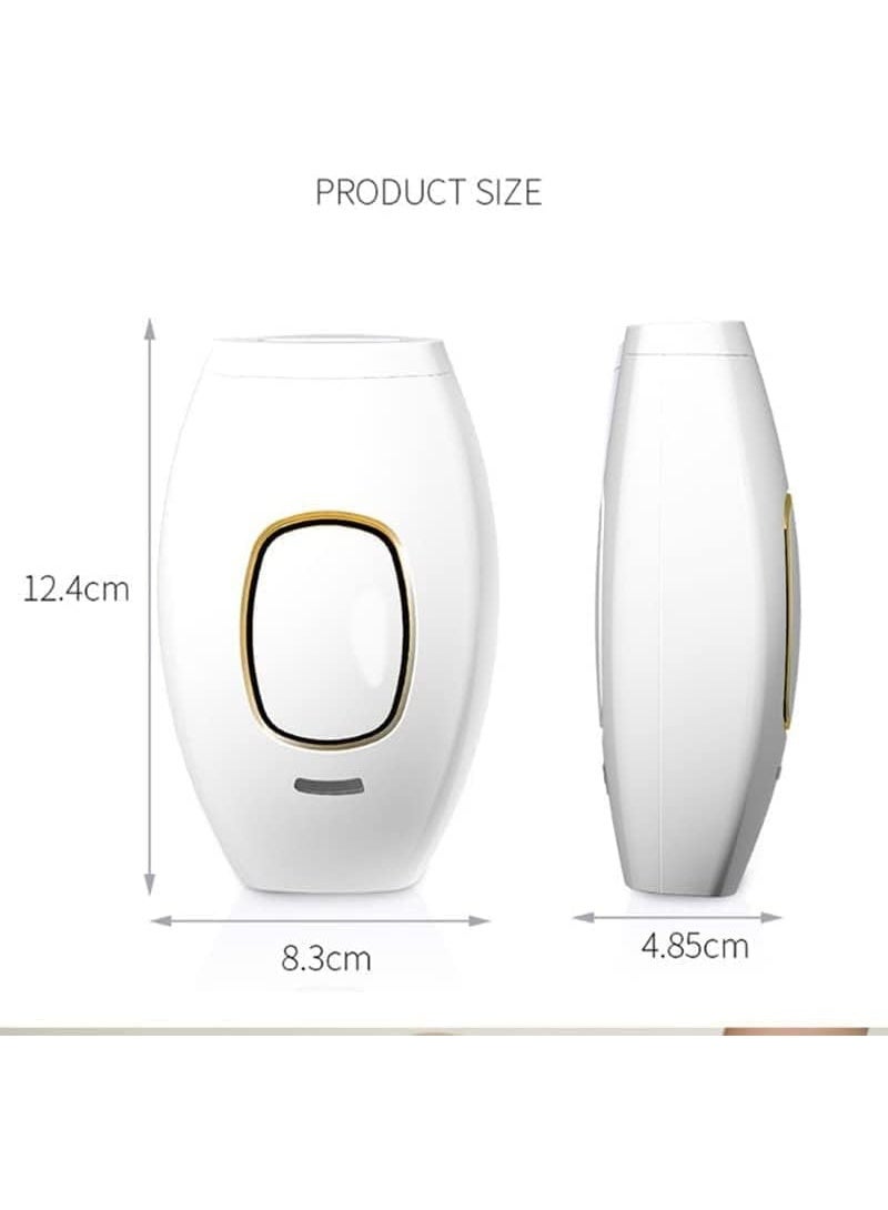 جهاز إزالة الشعر المنزلي بالليزر والنبضات الضوئية IPL - تقنية إزالة الشعر الدائم بدون ألم - 5 مستويات طاقة قابلة للتعديل - مناسب للوجه، الجسم، والمناطق الحساسة - للرجال والنساء - لون أبيض. - Image 1