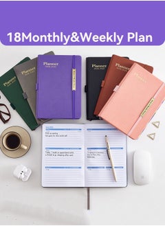 Arabest Academic Weekly & Monthly Planner Daily Planner with Monthly Tabs, Leather Cover + Month Label + Thick Paper + Elasticated String on the side  - Image 2