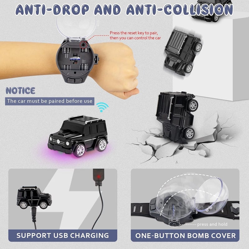 KASTWAVE Watch Remote Control Car Toy - 2.4 GHz Racing Car with USB Charging for Kids - Image 3
