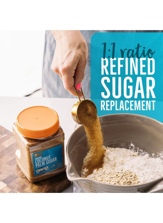 Betterbody Foods Organic Coconut Palm Sugar, Gluten-Free, Non-Gmo, Low Glycemic Sugar Substitute, 1.5 Lbs,24 Ounce