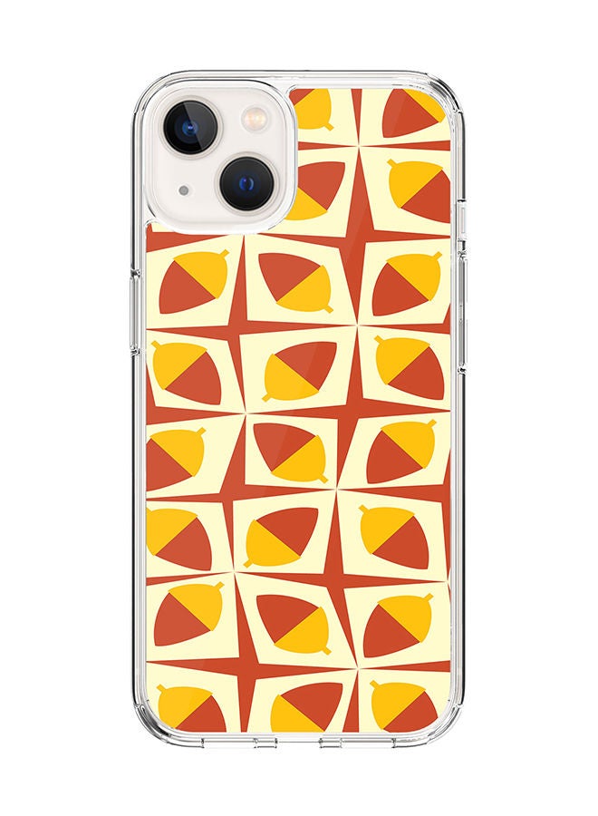 Stylizedd Classic Clear Case for Apple iPhone 14 Hybrid Soft Case Flexible Edges Anti Drop TPU PC Gel Thin Transparent Cover [ Designed for Apple iPhone 14 ] - Acorns Full Print - Image 1