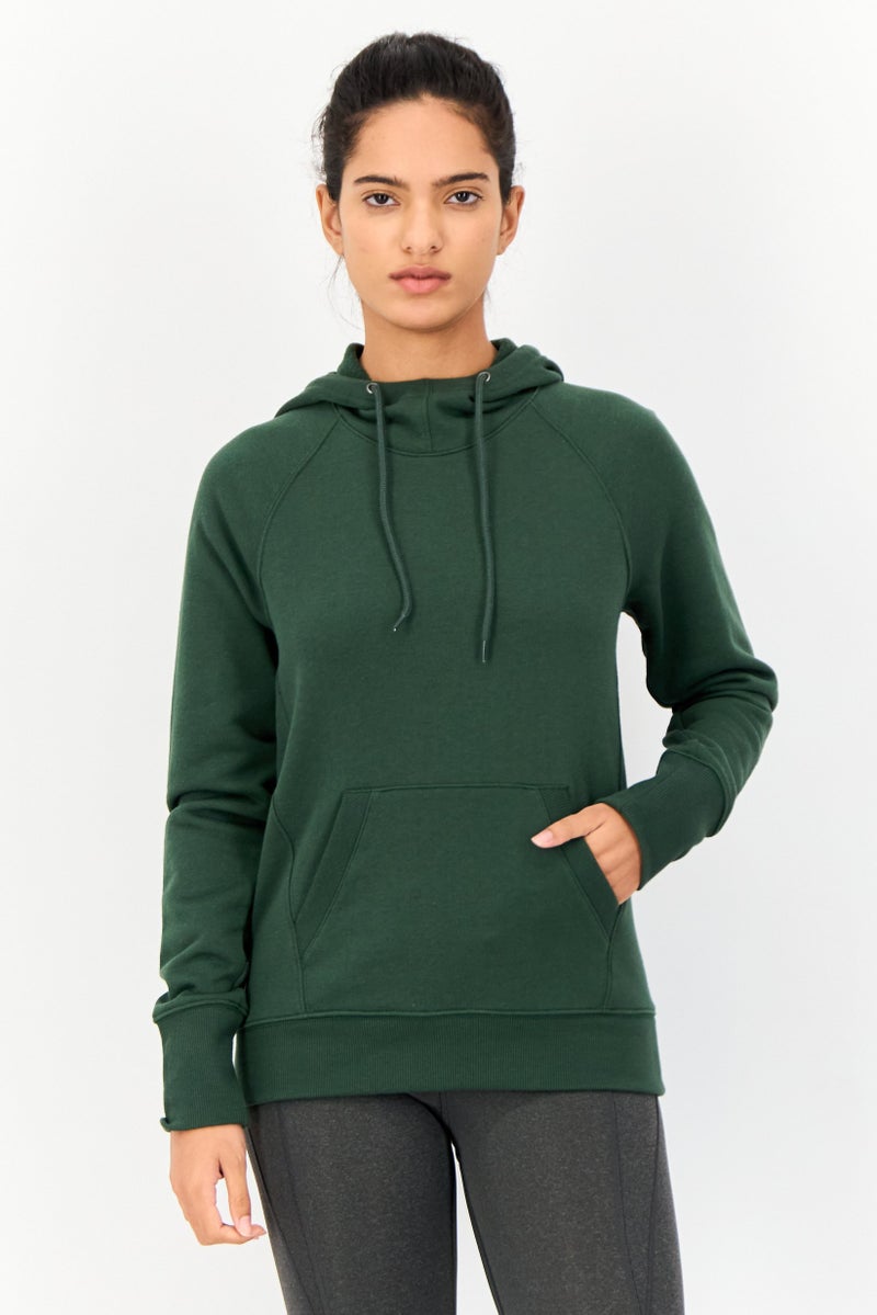 Champion Women Sportswear Fit Long Sleeve Outdoor Hoodies, Green - Image 1