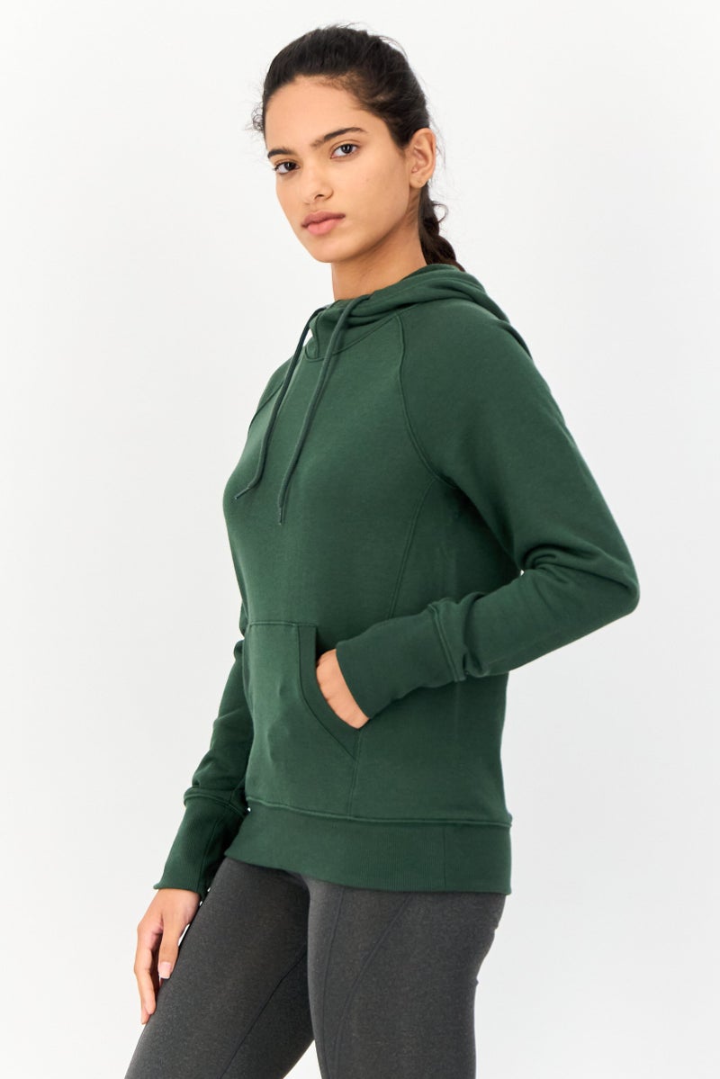Champion Women Sportswear Fit Long Sleeve Outdoor Hoodies, Green - Image 2