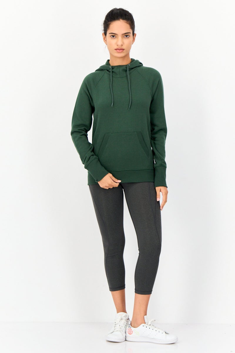 Champion Women Sportswear Fit Long Sleeve Outdoor Hoodies, Green - Image 4