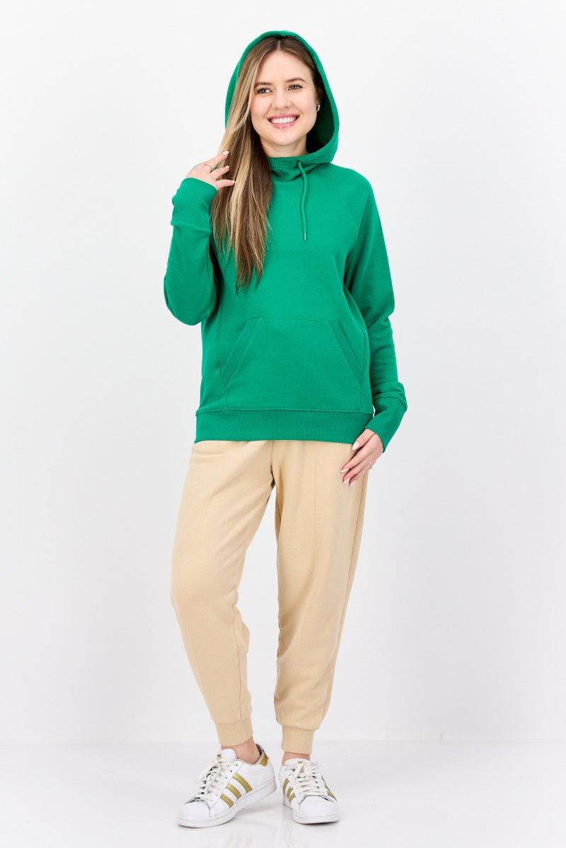Champion ملابس رياضية نسائية بأكمام طويلة مناسبة، خارجية، هوديز، أخضر - Image 4